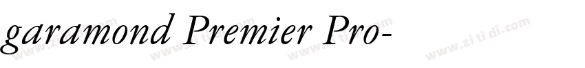 garamond Premier Pro字体转换